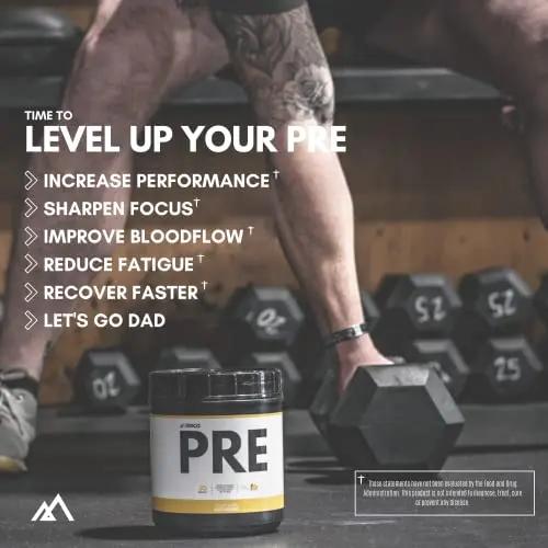 TEDCo Pre Workout Powder - All Natural Preworkout for Men, Zero Artificial Sweeteners TEDCo