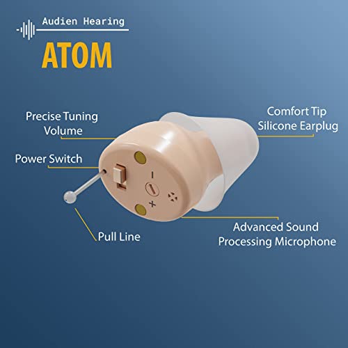 Audien ATOM Rechargeable Hearing Amplifier to Aid and Assist Hearing Audien Hearing