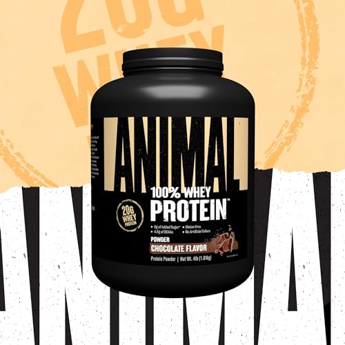 Animal 100% Whey Protein Powder – Whey Blend for Pre- or Post-Workout, Recovery Animal