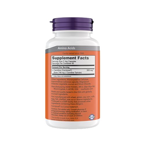 Now Supplements, L-Carnitine 250 mg, Purest Form*, Amino Acid*, Fitness Support* NOW