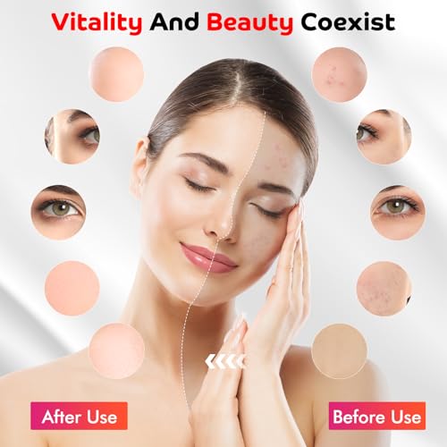 Devowellte Red Light Lamp for Face, 80 LEDs Red Light Lamp Height Free Adjustment Infrared Light Devowellte