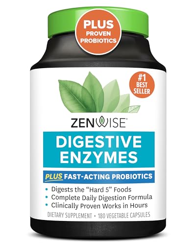 Zenwise Digestive Enzymes - Probiotic Multi Enzyme with Probiotics 180 Ct