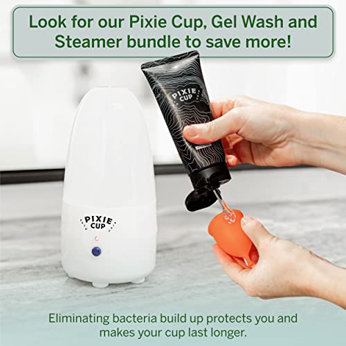 Pixie Menstrual Cup & Disc Steamer Sterilizer - Ranked 1 for The Best Steamer - Kills 99.9% of Germs Pixie Cup