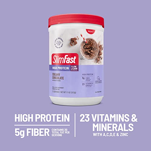 SlimFast High Protein Meal Replacement Shake Powder, 12 Servings (Pack of 2) , Advanced SlimFast