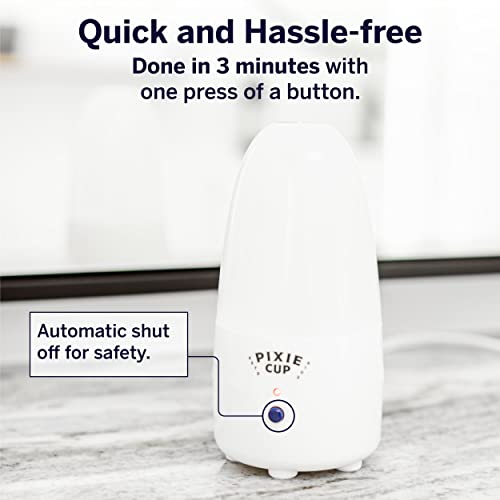 Pixie Menstrual Cup & Disc Steamer Sterilizer - Ranked 1 for The Best Steamer - Kills 99.9% of Germs Pixie Cup