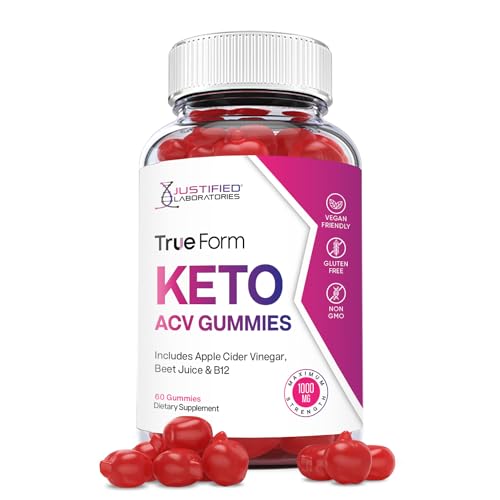 Justified Laboratories True Form Keto ACV Gummies 1000MG Vegan Non GMO