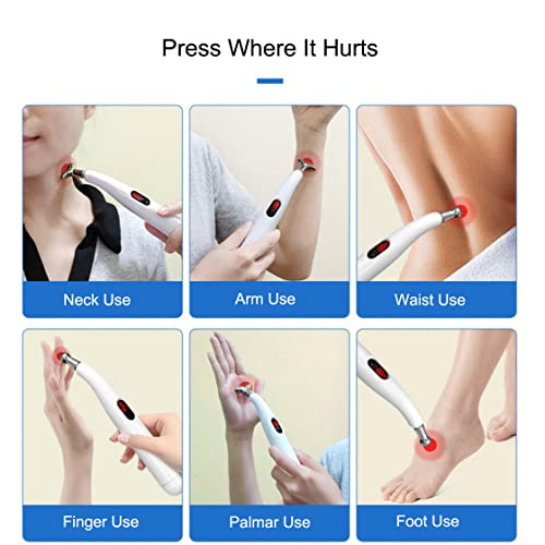 koouood Acupuncture Pen, 5-in-1 Pulse Massage Pen, USB Rechargeable Electronic Acupuncture Pen koouood