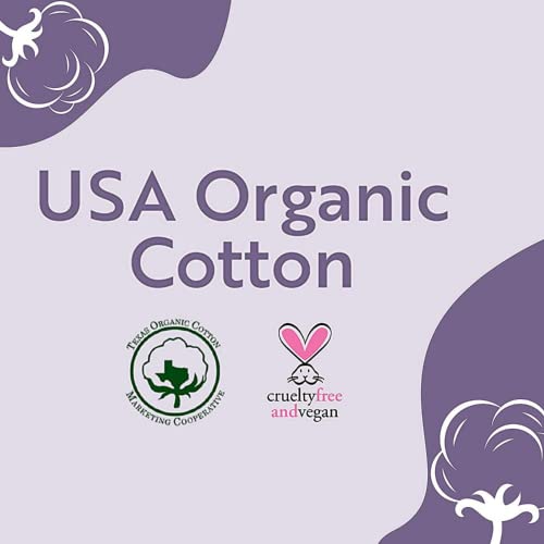 Claene Organic Cotton Cover Pads, Menstrual Large&Overnight Pads for Women, Unscented, Breathable CLAENE