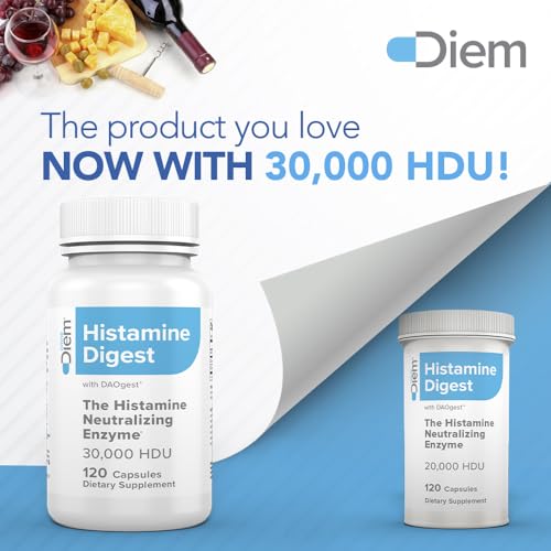 Omne Diem Histamine Digest DAO 30,000 HDU - 120 Caps - Histamine Neutralizing Omne Diem