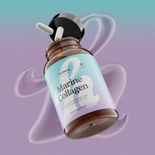 Humanz Collagen Capsules - Marine Collagen with Vitamin C - Collagen Supplements for Women & Men Humanz