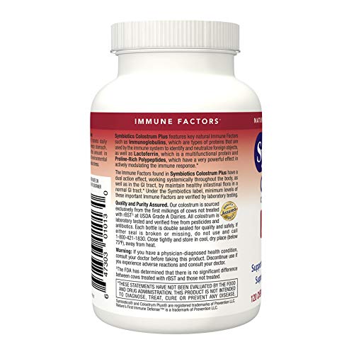 Symbiotics Colostrum 120ct Chewables Plus - Immunity Support for Adult & Kids Symbiotics