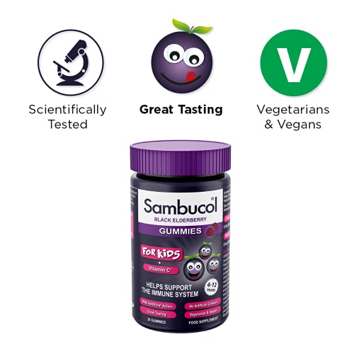 SAMBUCOL KIDS GUMMIES 30'S, 30 Count (Pack of 1) Sambucol