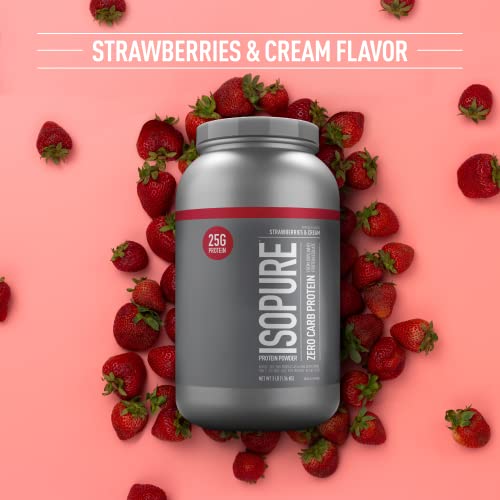 Isopure Protein Powder, Zero Carb Whey Isolate with Vitamin C & Zinc for Immune Support Isopure