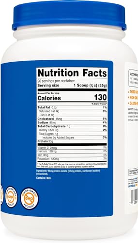 Nutricost Whey Protein Isolate (Unflavored) 2LBS Nutricost