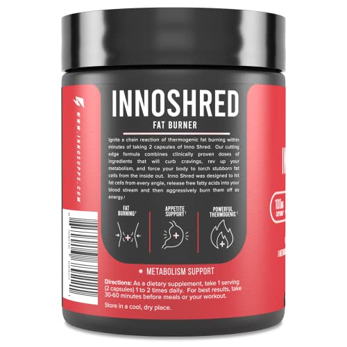Inno Shred - Day Time Fat Burner | 100mg Capsimax, Grains of Paradise, Organic Caffeine InnoSupps