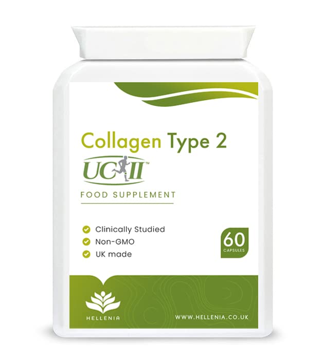 UC-II® Collagen Type 2-40mg - 60 Capsules | Joint Support | Manufactured in The UK Hellenia