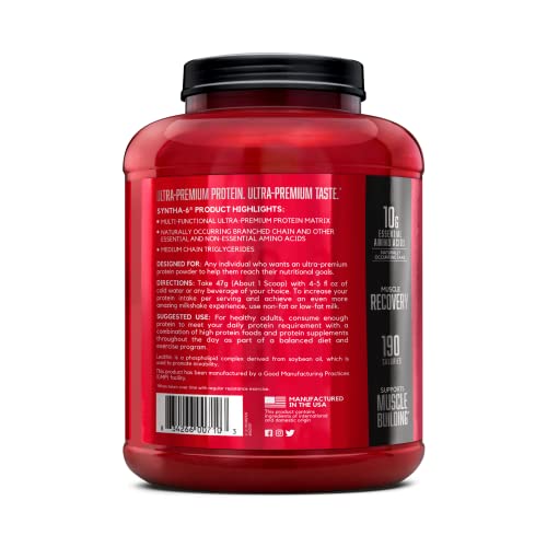 BSN SYNTHA-6 Whey Protein Powder with Micellar Casein, Milk Protein Isolate Powder BSN