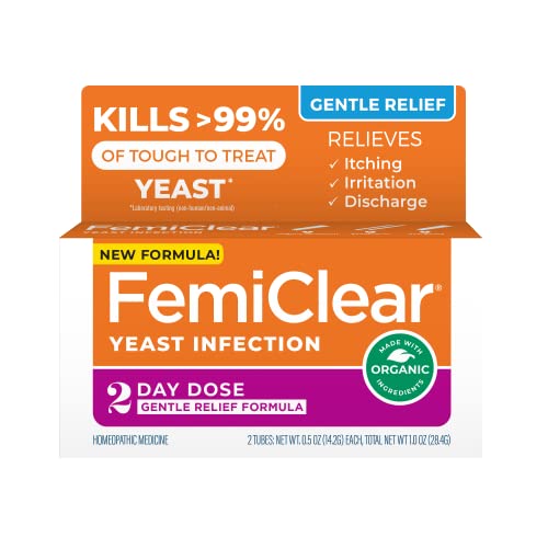 FemiClear Gentle Relief Formula 2 Day Infection Treatment, Gentle Formula for More Sensitive Individuals
