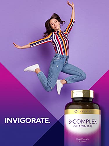 Carlyle B Complex Vitamin with B12 | 300 Tablets | High Potency Formula | Vegetarian Carlyle