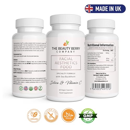 Vegan Collagen Skin Health Supplement for Women & Men, with Sea Buckthorn Berry, Bamboo Silica The Beauty Berry Company