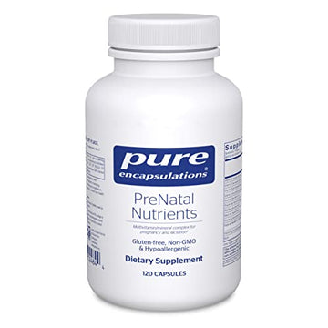 Pure Encapsulations PreNatal Nutrients - for Pregnancy & Lactation - Aids Energy & DNA Development
