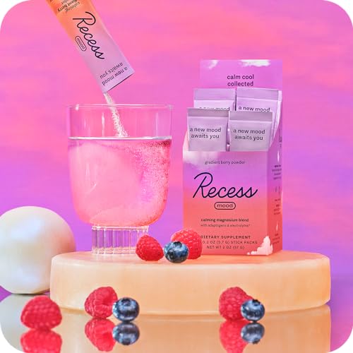Recess Mood Powder, Calming Magnesium L-Threonate Blend with Passion Flower Drink Recess Inc.