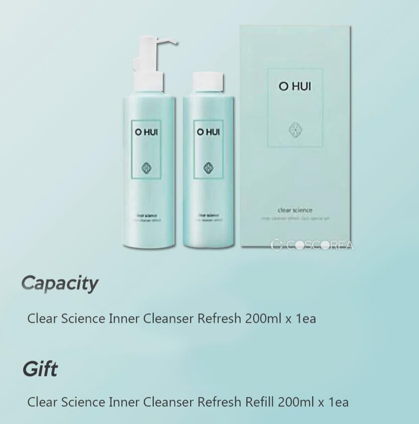OHui Korea Personal Care Clear Science Inner Cleanser Refresh 200ml 2 Pcs Set Generic