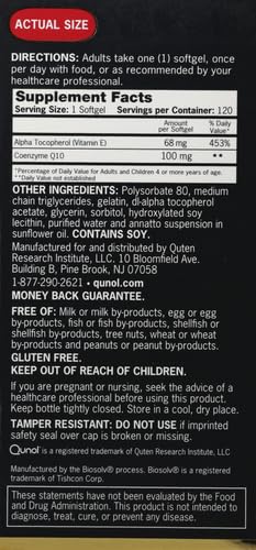 Qunol CoQ10 100mg Softgels, Ultra CoQ10 100mg, 3x Better Absorption, Antioxidant Qunol