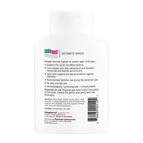 SEBAMED Feminine Intimate Wash pH 3.8 for Microflora Balance with Aloe Vera Mild Organic Based Daily SEBAMED