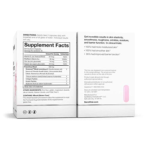 SeroVital Skin Restore, Healthy Skin Supplement with Ceramides and Hyaluronic Acid Serovital