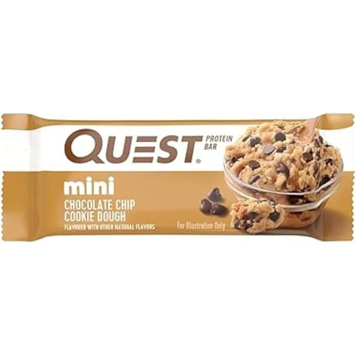 Quest Nutrition Mini Chocolate Chip Cookie Dough Protein Bars, High Protein, Low Carb Quest Nutrition