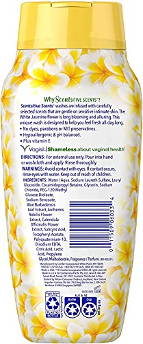 Vagisil Feminine Wash for Intimate Area Hygiene, Scentsitive Scents, pH Balanced and Gynecologist Tested Vagisil