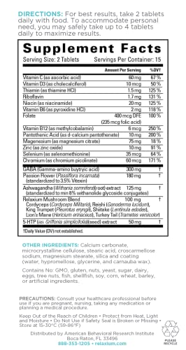 Relaxium Calm, Non-Habit Forming, Stress and Mood Support Supplement Relaxium