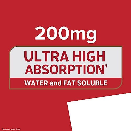 Qunol CoQ10 200mg Softgels, Ultra CoQ10 - Ultra High Absorption Coenzyme Q10 Supplem Qunol