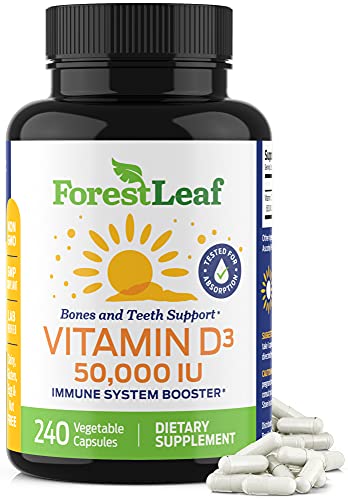 ForestLeaf - Vitamin D3 IU Weekly Supplement (50,000 IU - 240 Count)
