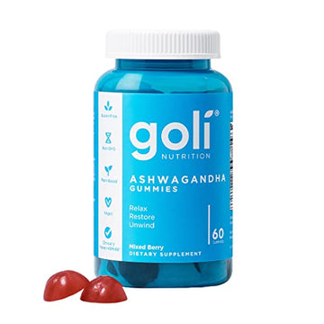Goli Ashwagandha & Vitamin D Gummy - 60 Count - Mixed Berry, KSM-66, Vegan