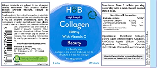 Holland & Barrett Bovine Collagen Tablet 3000mg 90 Tablets Holland & Barrett