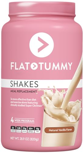 Flat Tummy Tea Meal Replacement Shake – Vanilla, 20 Servings - Plant Based Protein 
