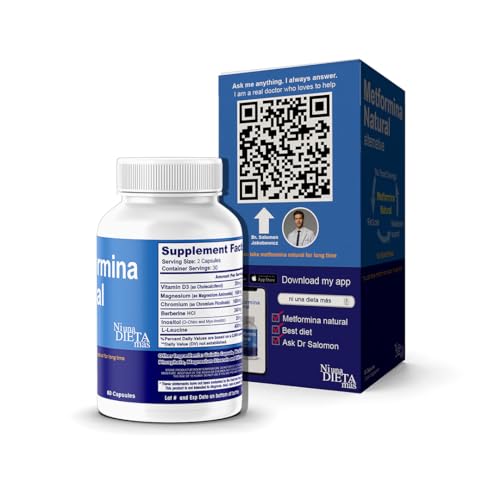 METFORMINA Natural - Weight Loss Aid and Metabolism Support - Dr Salomon, 60 Cap Ni una dieta más