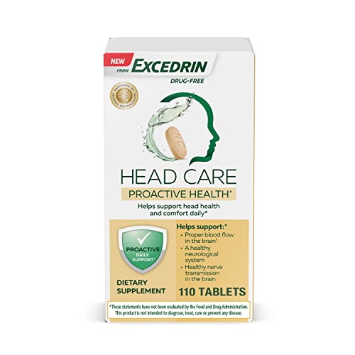 Excedrin Head Care Proactive Health with Magnesium, Riboflavin, Vitamin B6, Folic Acid 