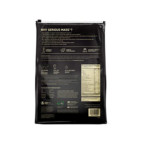 Optimum Nutrition Serious Mass Weight Gainer Protein Powder, Vitamin C, Zinc and Vitamin Optimum Nutrition