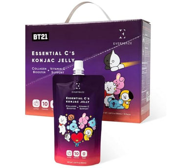 EVERYDAZE BT21 Essential C’s Collagen + Vitamin C Konjac Jelly | Vegan, 10 Calories