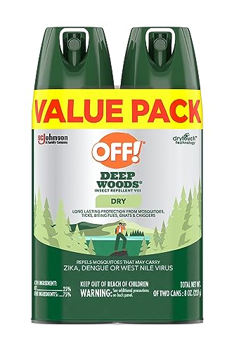 OFF! Deep Woods Insect Repellent Aerosol, Dry, Non-Greasy Formula, Bug OFF!