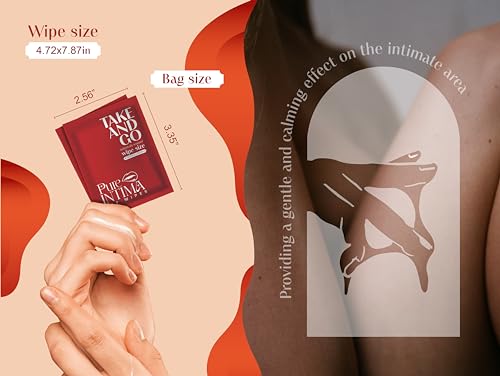 Feminine Wipes - Flushable Wet Wipes - Individually Wrapped 40 Units - pH Balanced- Alcohol-Free PureIntima