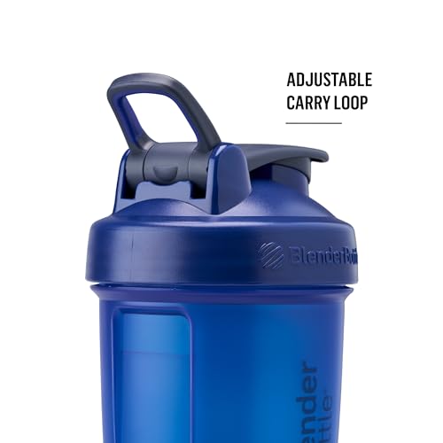 BlenderBottle Shaker Bottle with Pill Organizer and Storage for Protein Powder, Classic V2 ProStak System Blender Bottle
