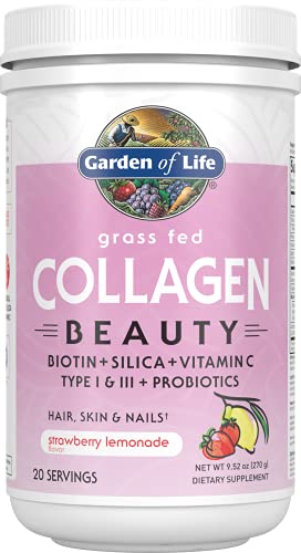 Garden of Life Grass Fed Collagen Beauty - Strawberry Lemonade, 20 Servings - Collagen 