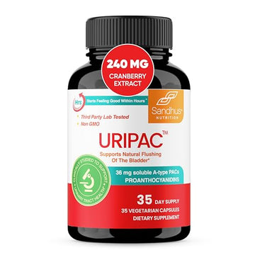 Sandhu's Uripac 35 Vegetarian Capsules with 9X High Strength 240mg Cranberry 