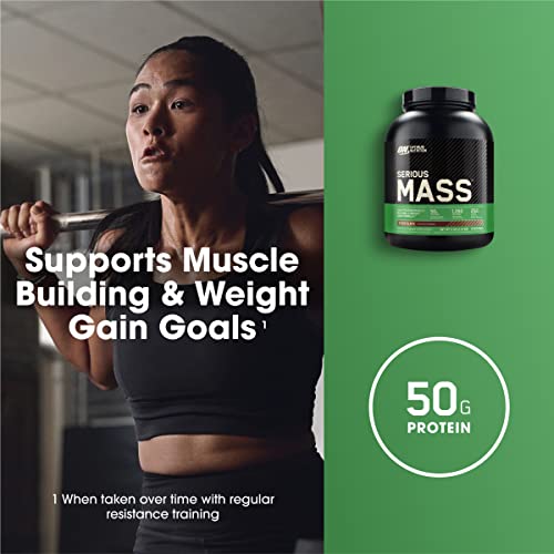 Optimum Nutrition Serious Mass, Weight Gainer Protein Powder, Chocolate, 6 Pound Optimum Nutrition