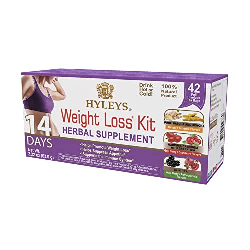 Hyleys 14 Day Weight Loss Tea - 42 Tea Bags (1 Pack), Detox Tea for Cleanse 