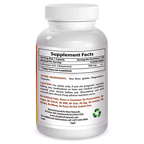 Best Naturals COQ10 100 mg 120 Capsules Best Naturals